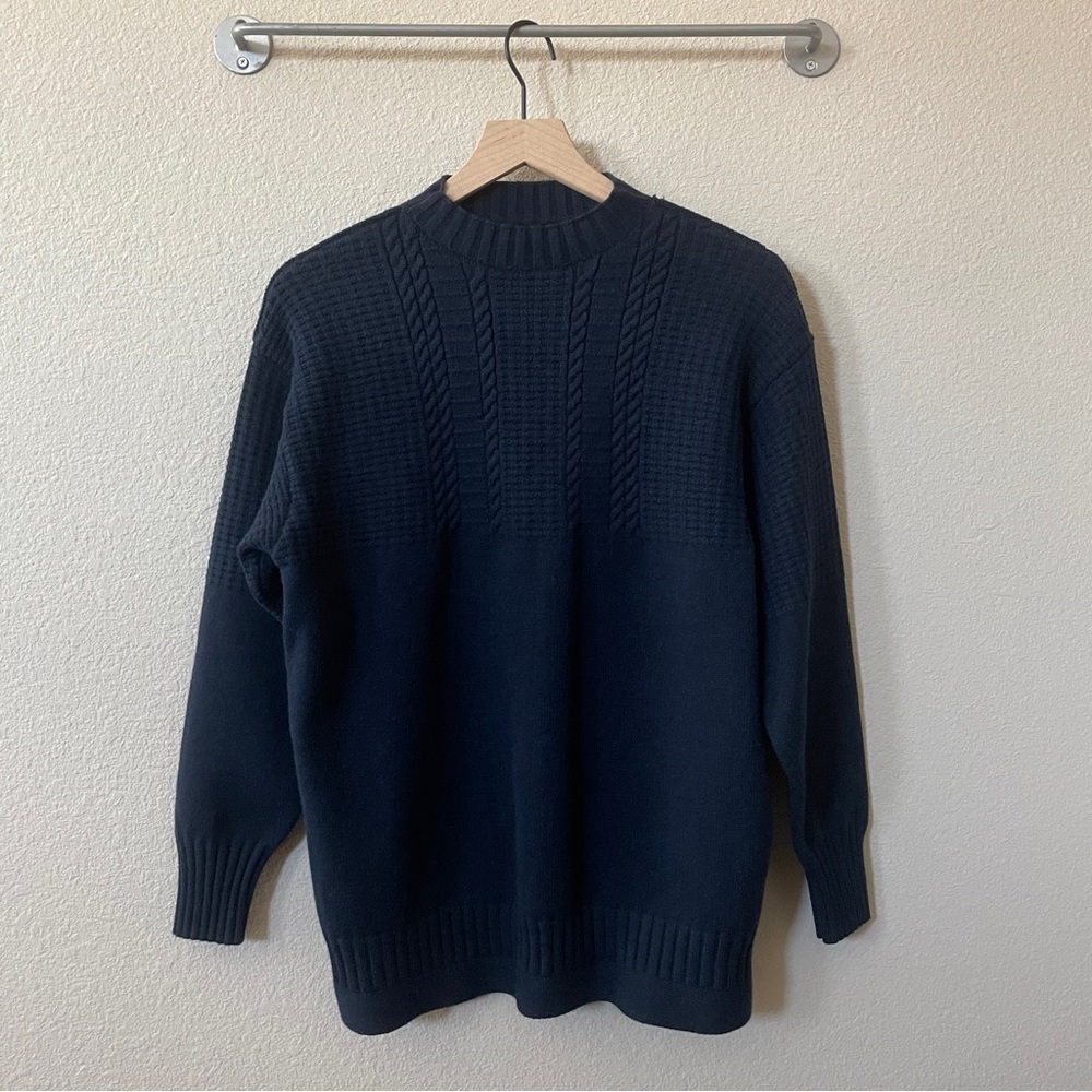 Maison Margiela Men's Fisherman Crew Knit Sweater SZ:46(S) Navy